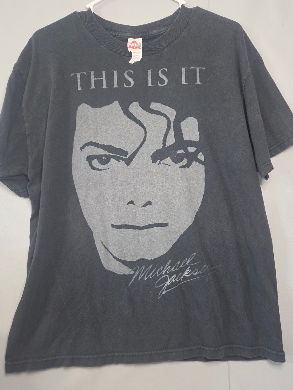 Y2K Michael Jackson This Is It Shirt Black Mens L Big Face Graphic Alstyle
171